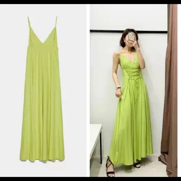 LONG DRESS WITH DRAWSTRING DRESS - Picture 5 of 14